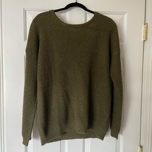 Open Back Green Sweater